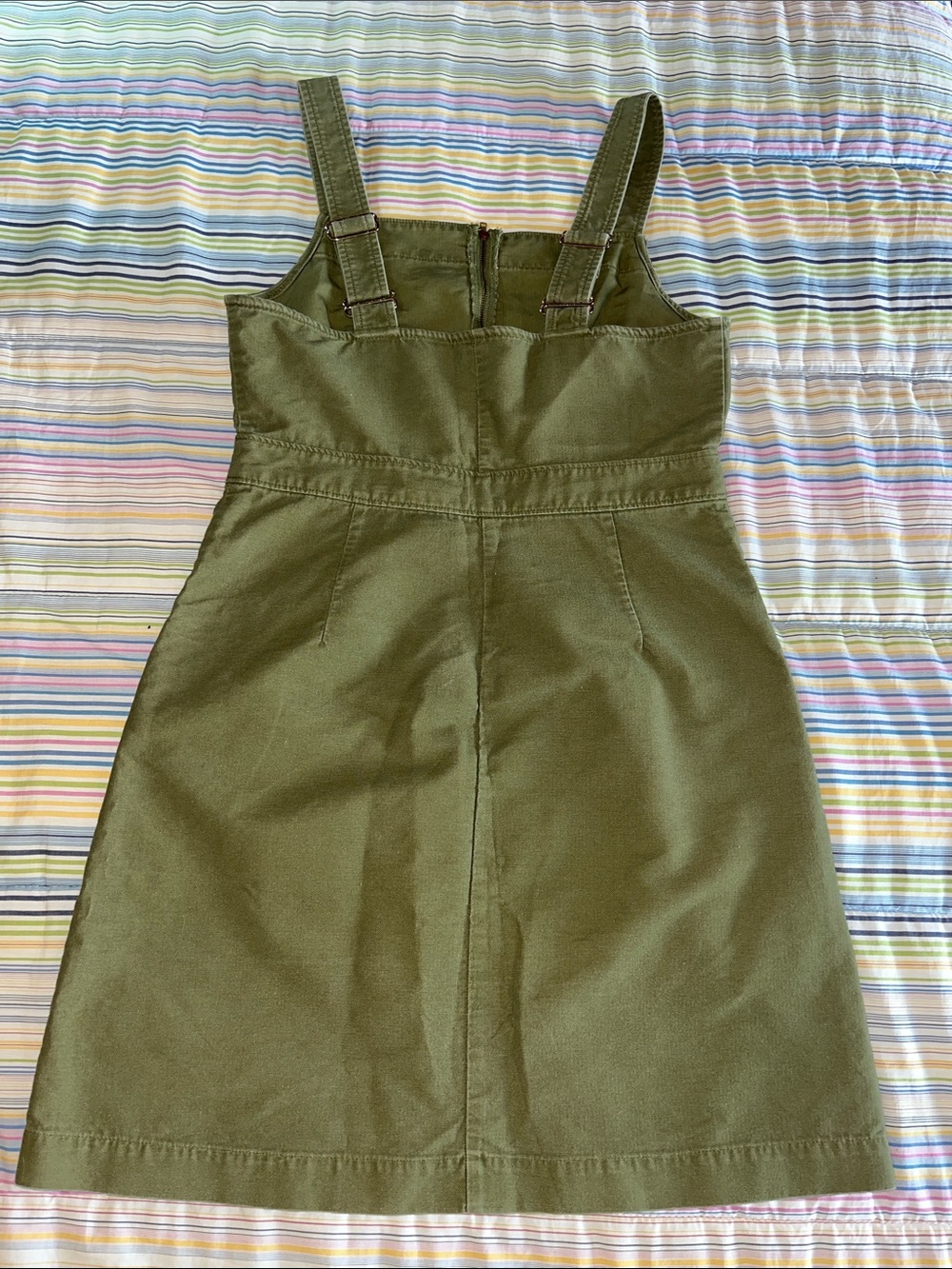 J. Crew Olive Green Utility Dress with Buckle Detail 6 - Picture 3 of 7